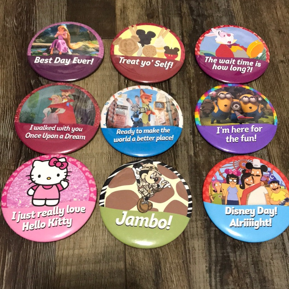 BUNDLE: Disney + Universal Studios Buttons / Pins